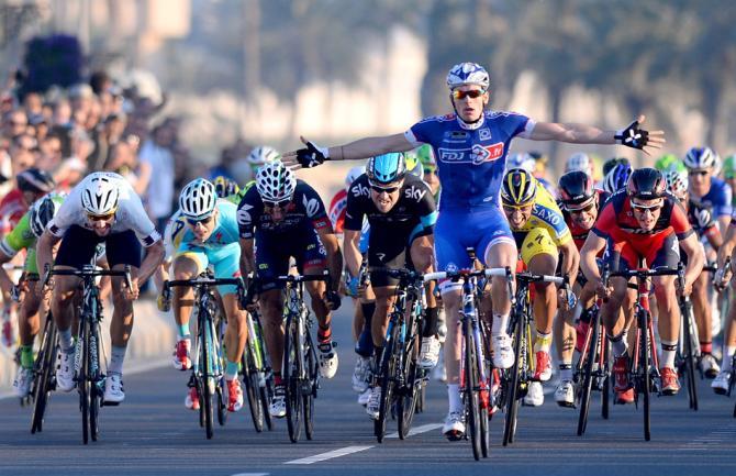 Parla francese lultima volata del Tour of Qatar 2014 (foto Tim de Waele/TDW Sport)