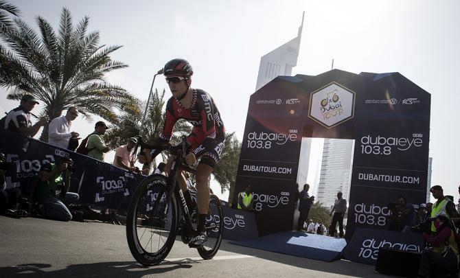 La partenza-razzo di Taylor Phinney (foto ANSA)