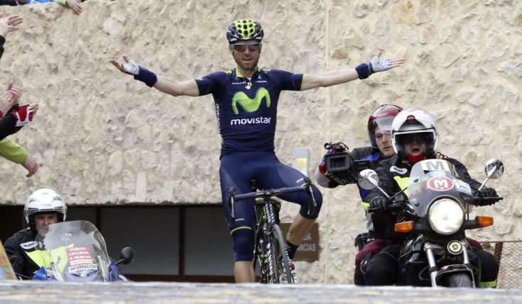 Valverde trionfa in solitaria al castello di Lorca (foto EFE)