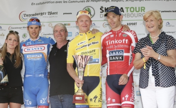 Il podio del Giro del Lussemburgo 2014 (foto Serge Waldbillig)