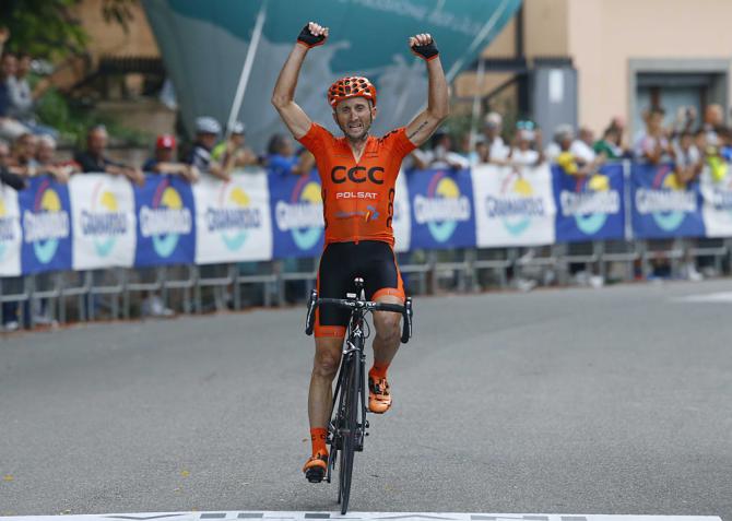 A 43 anni suonati Rebellin si impone nel suo secondo Giro dellEmilia (foto Bettini)