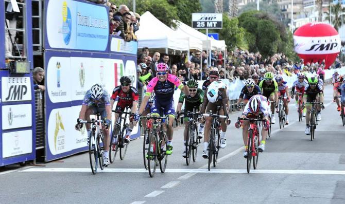 Davide Cimolai si impone allo sprint nella 52a edizione del Trofeo Laigueglia (foto Bettini)