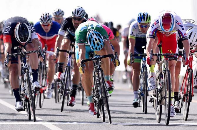 Kristoff, unaltra volata proiettata in avanti... verso Via Roma (foto tdwsport)