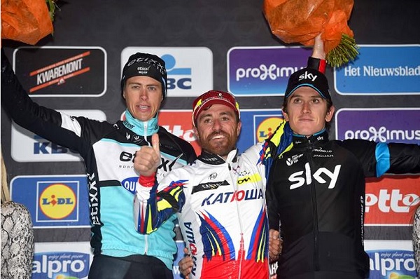 Paolini, Terpstra e Thomas sul podio (foto Tim De Waele/TDWSport.com)