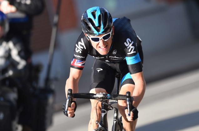 Il britannico in azione nel finale della classica belga Geraint Thomas (foto Tim de Waele/TDWSport.com) 