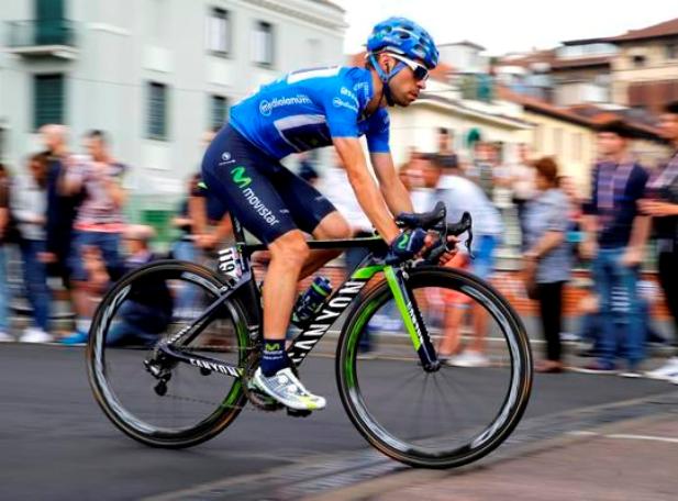 Visconti in maglia azzurra allultimo Giro dItalia (@giovisco Twitter)