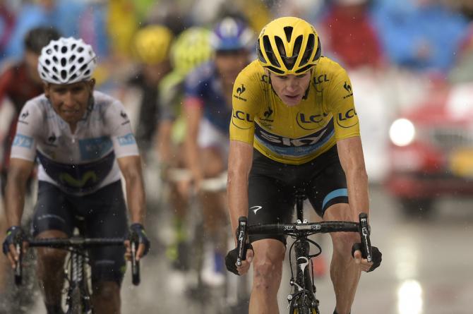 Quintana e Froome al traguardo di Plateau de Beille (Getty Images Sport)