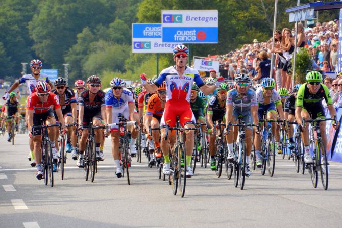 Il norvegese Kristoff a Plouay vince la sua seconda corsa dellUCI World Tour 2015 dopo il Giro delle Fiandre (Tim de Waele/TDWSport.com)