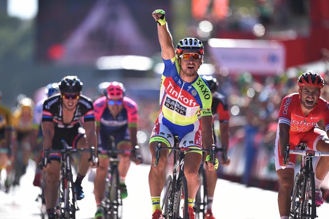 Dopo un digiuno durante ben 3 anni, a Malaga Peter Sagan torna a riassaporare la gioia del successo ottenuto in una frazione di un grande giro (foto Tim de Waele/TDWSport.com)