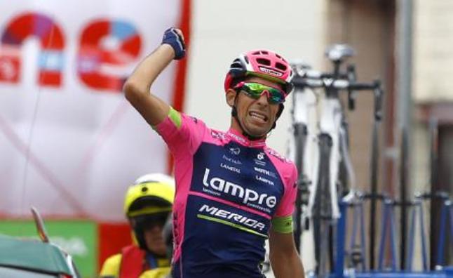 Il portoghese Oliveira porta a casa dopo una lunga fuga la tappa n° 13 del Giro di Spagna (foto Bettini)