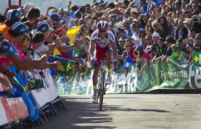 Purito a pochi passi dal successo sul traguardo di Sotres (Getty Images Sport)