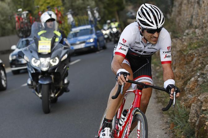 Cancellara allattacco nel finale della terza prova del challenge maiorchino (foto Bettini)