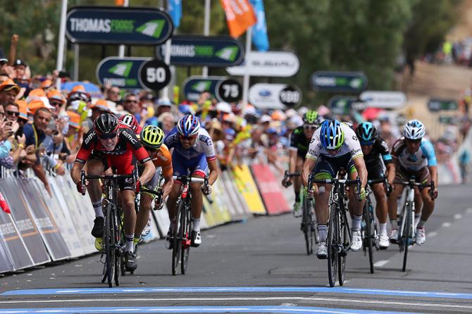 Gerrans vince in una volata ristretta la tappa numero 3 del Santos Tour Down Under (Getty Images Sport)