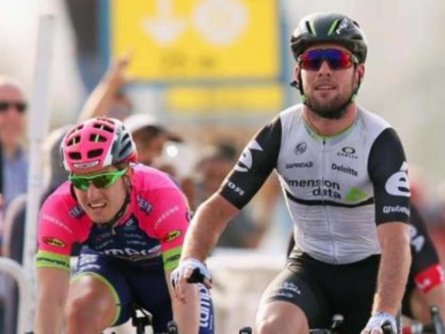 Prima vittoria stagionale per Cavendish sul traguardo di Al Khor, prima tappa del Giro del Qatar (Getty Images Sport)