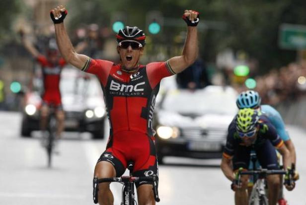 Gilbert torna a lever le mani al cielo in quel di Murcia (foto Bettini)