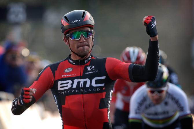 Van Avermaet inaugura la stagione 2016 delle classiche del nord imponendosi nella 71a edizione del Omloop Het Nieuwsblad Elite (foto Bettini)