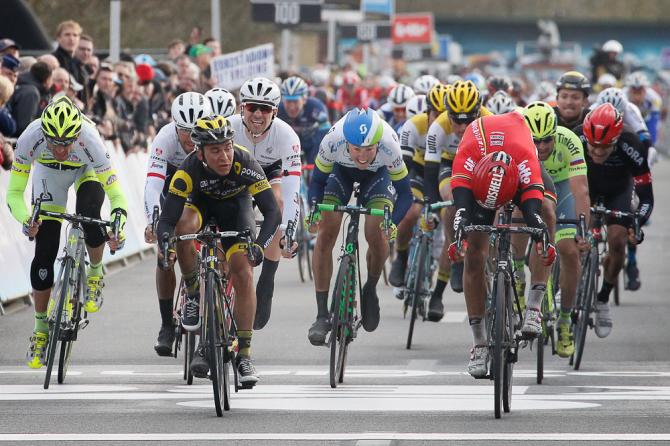 La vittoria di Debusschere spezza per un attimo il clima di tensione nel quale stanno vivendo i belgi in queste ore i cittadini belgi (foto Bettini)