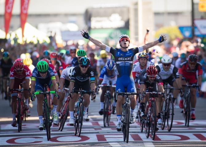 Via la gatta, ballano i ratti: in assenza dei velocisti più quotati, la prima tappa della Vuelta destinata agli sprinter si conclude con la vittoria di Meersman su Schwarzmann e Cort Nielsen (Getty Images Sport)