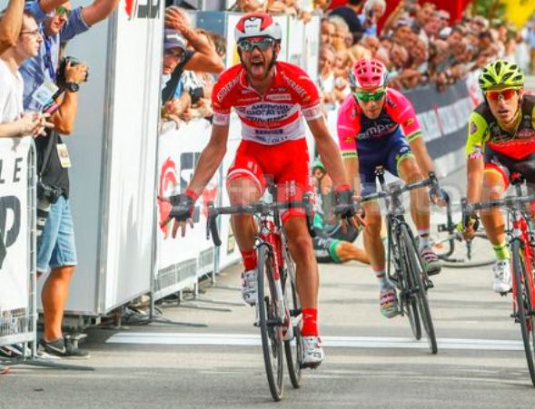 E di un corridore che arriva dalle montagne, il valtellinese Francesco Gavazzi, la 13a edizione della corsa intitolata dallindimentatico scalatore Marco Pantani (foto Bettini)