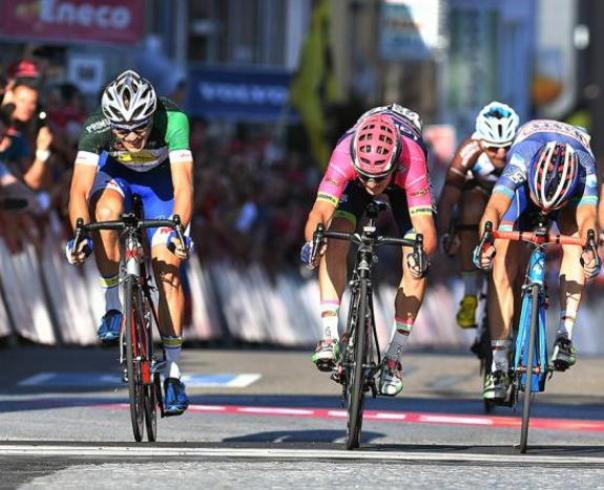 Termina nel palmarès del giovane corridore sloveno Luka Pibernik, due volte campione nazionale, la penultima tappa dellEneco Tour 2016 (foto Tim de Waele/TDWSport.com)