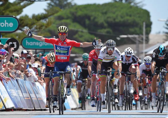 Cadel Ewan è il re delle volate in questo primo scampolo di stagione: sua anche la terza tappa del Tour Down Under (Getty Images Sport)