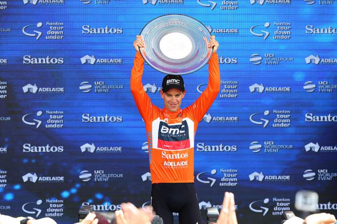 Richie Porte per la prima volta in carriera sul gradino più alto del podio del Tour Down Under (foto Tim de Waele/TDWSport.com)