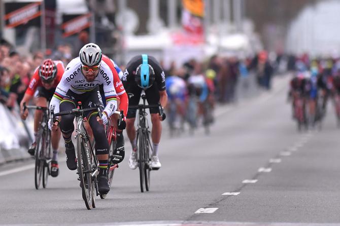 Sagan punta a testa bassa verso lobiettivo della Kuurne-Bruxelles-Kuurne (Tim de Waele/TDWSport.com)