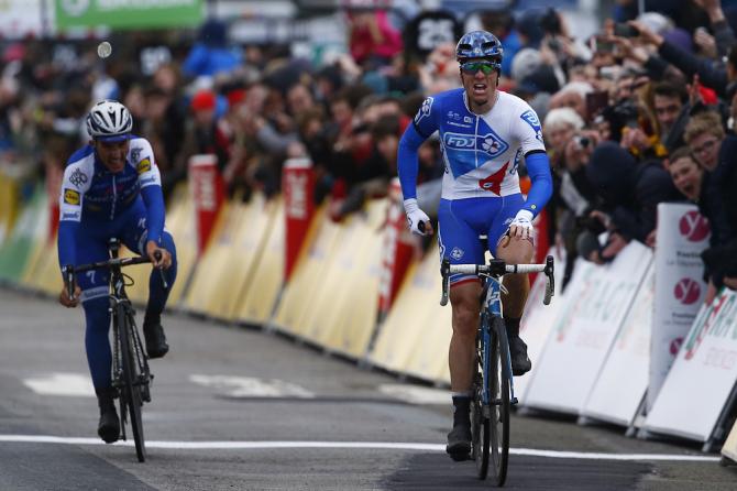 Marzo è proverbialmente pazzerello, così come pazzerella è stata la prima tappa della Parigi-Nizza 2017, vinta dal francese Arnaud Démare (foto Bettini)