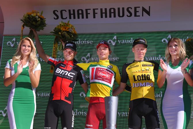 Il podio dell81° Tour de Suisse (foto Tim de Waele/TDWSport.com)