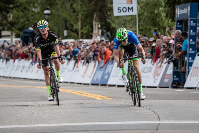 Lo sprint a due voci che ha deciso la seconda frazione della Colorado Classic (foto Jonathan Devich)