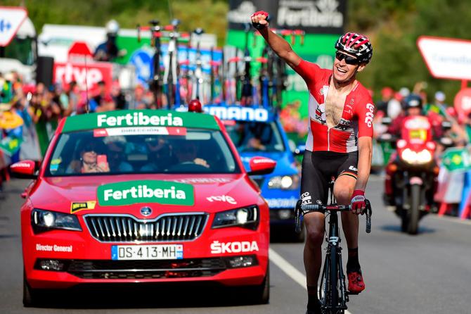 Sander Armée si impone sul traguardo di Santo Toribio de Liébana (Getty Images Sport)