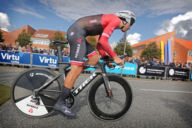 Matthias Brändle lanciato verso il successo nella tappa a cronometro del Giro di Danimarca 2017 (foto Bettini)