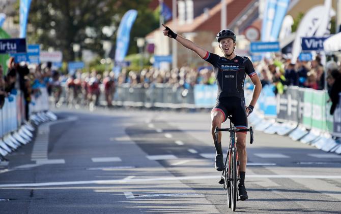 La vittoria a sorpresa di Casper Pedersen al termine della prima tappa del Giro di Danimarca (Getty Images Sport)