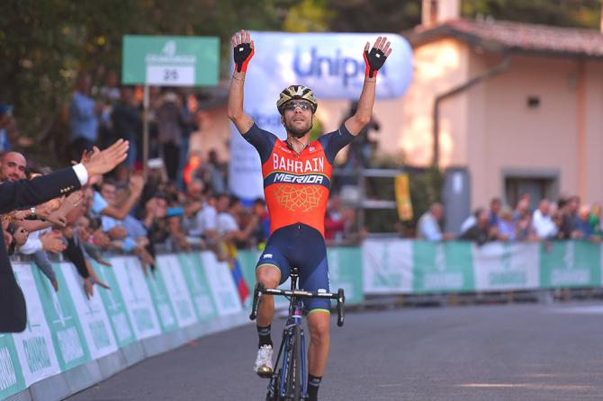 Visconti ritrova la vittoria in cima alla dura erta di San Luca (Tim de Waele/TDWSport.com)