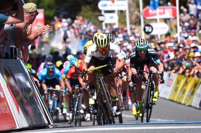 Dopo laffermazione di Greiper nella frazione dapertura, Caleb Ewan va a segno nella tappa numero 2 del Tour Down Under (foto Bettini)