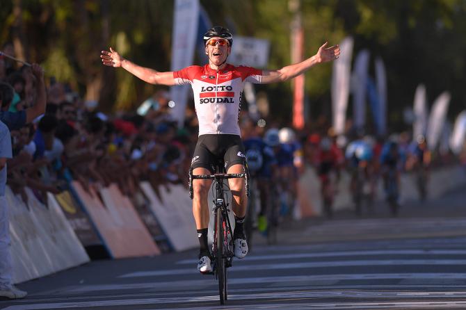 Il belga Wallays la fa in barba ai velocisti nel finale della penultima tappa della Vuelta a San Juan (foto Tim de Waele/TDWSport.com)