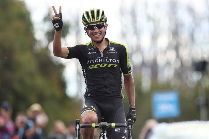 Il colombiano Chaves esorcizza la stagione 2017 tornando alla vittoria a Lake Mountain (foto Con Chronis)