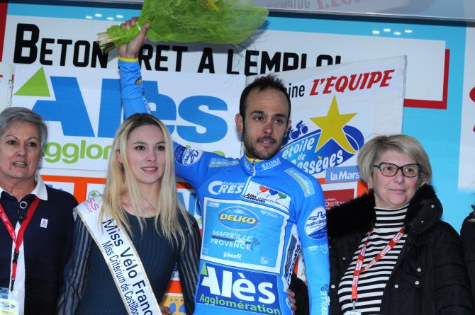 La premiazione di Rémy Di Grégorio dopo la vittoria nella tappa regina del Giro della Provenza: lultima sua affermazione risale al 2014, quando si era imposto nella classifica finale del Tour de Taïwan (foto Bettini)