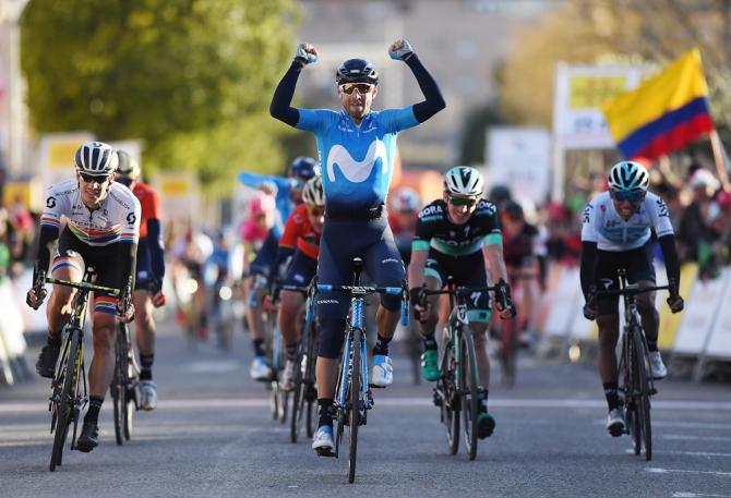 Valverde si veste dei panni del velocista e si impone sul traguardo di Valls (foto Tim de Waele/TDWSport.com)