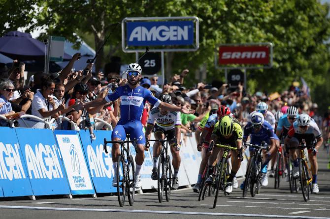 Il secondo successo di Fernando Gaviria sulle strade del Giro di California 2018 (Getty Images)