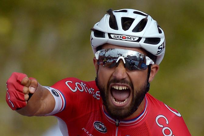 Bouhanni manda al tappeto i rivali sul traguardo di San Javier (foto Jorge Guerrero/Getty Images)