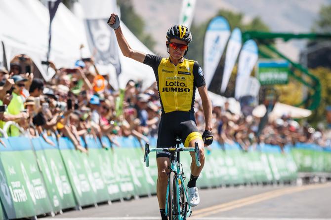 Grande impresa di Sepp Kuss sulle strade del Tour of Utah 2018 (foto Jonathan Devich/epicimages.us)