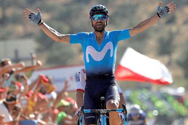 Alejandro Valverde fa sua la prima frazione in linea della Vuelta 2018 (foto EFE)