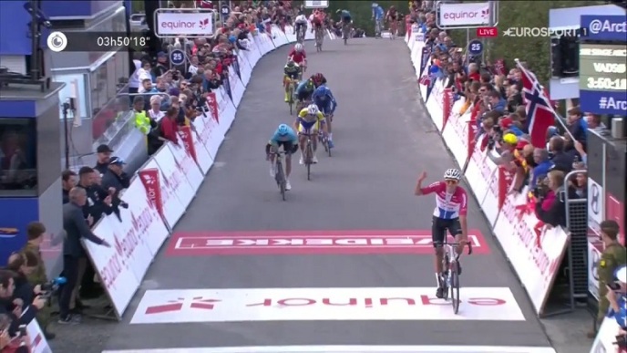 Mathieu van der Poel si impone nella prima tappa del Giro della Norvegia Artica (Eurosport)