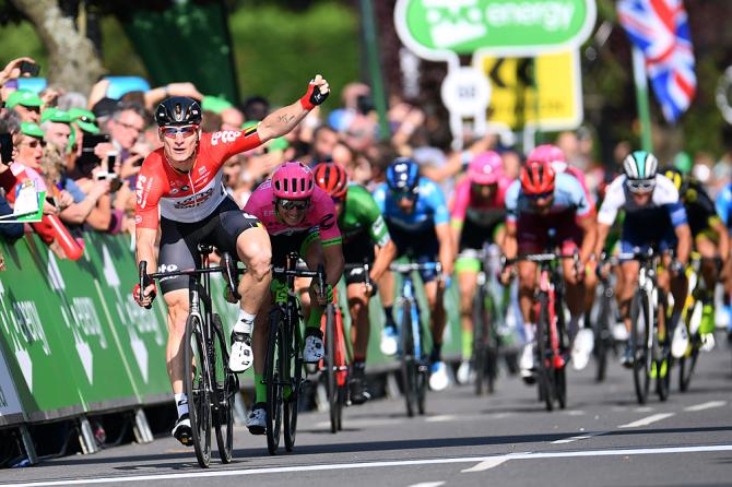 Alla vigilia di una delle frazioni chiave della corsa doltremanica il tedesco Greipel si impone allo sprint nella quarta tappa del Tour of Britain ((etty Images)