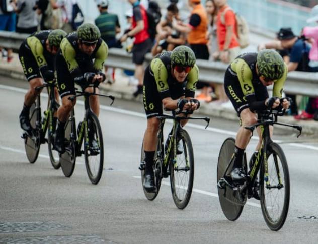 La Mitchelton-Scott in azione nella conclusiva prova di Hong Kong (www.hammerseries.com)