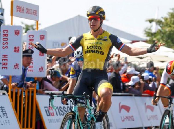 Il tedesco Groenewegen fa sua la prima tappa della seconda edizione del Gree-Tour of Guangxi (foto Bettini)