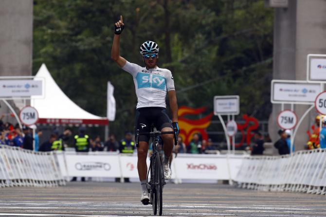 Finale di stagione ricco per soddisfazioni per Gianni Moscon che, dopo i successi alla Coppa Agostoni, al Giro della Toscana e ai campionati italiani a cronometro porta a casa anche la tappa regina del Gree-Tour of Guangxi (foto Bettini)