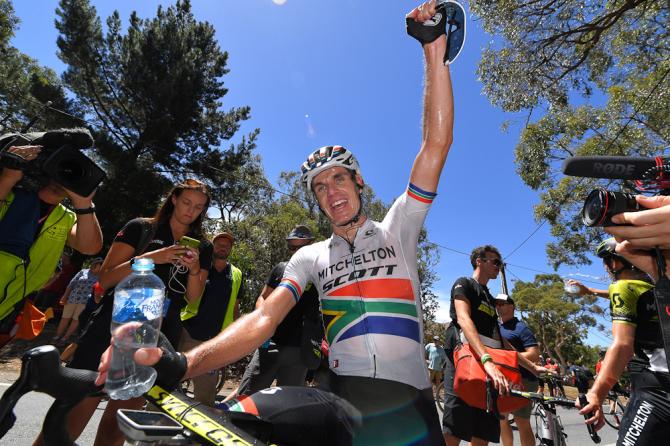 Nel giorno dellennesimo successo di Richie Porte a Willunga Hill, il sudafricano Daryl Impey si impone nelledizione 2019 del Tour Down Under (Getty Images)