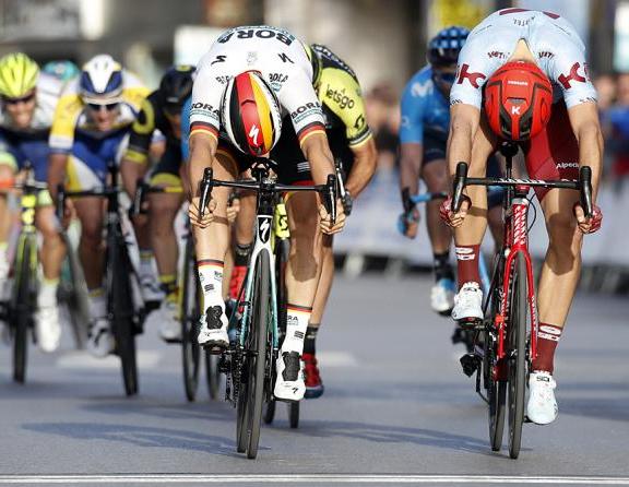 Ackermann batte al colpo di reni il connazionale Kittel nella corsa andalusa (foto Bettini)